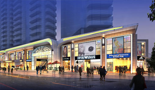 广州京溪商业街外立面装饰工程